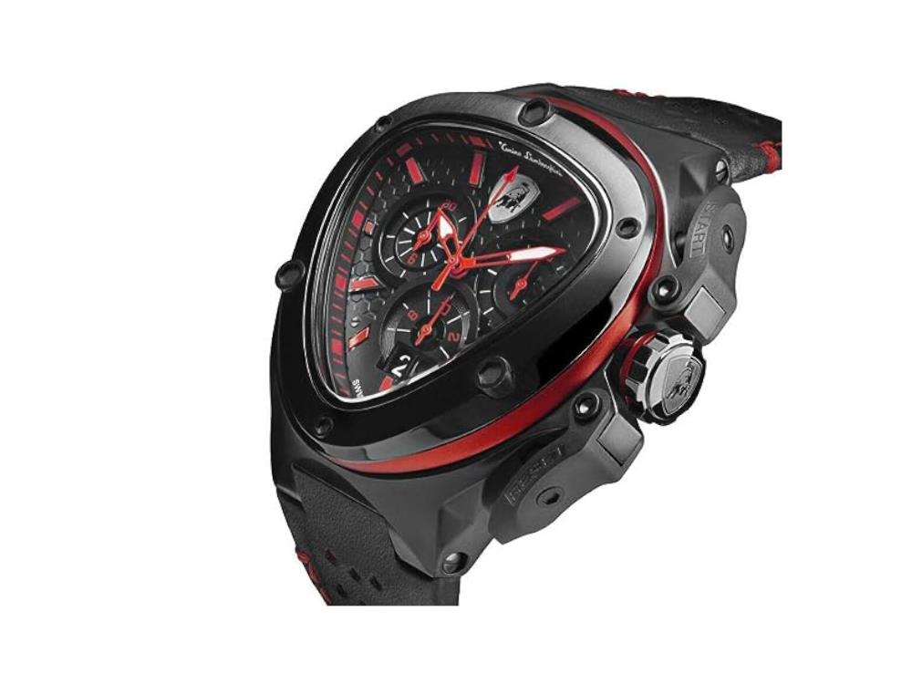 Tonino Lamborghini Spyder X Red Quartz Uhr, 53 mm, Chronograph, T9XA