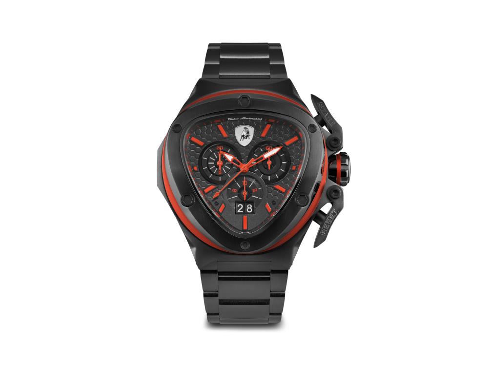 Tonino Lamborghini Spyder X Red Quartz Uhr, PVD, 53 mm, Chronograph, T9XA-B