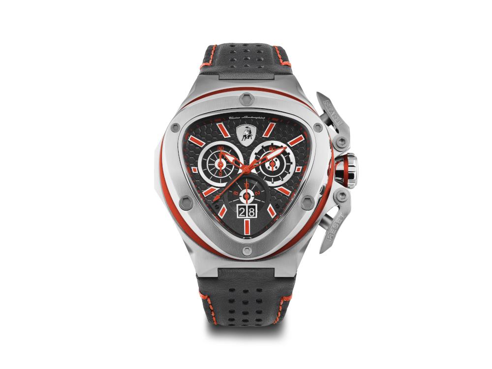 Tonino Lamborghini Spyder X Red SS Quartz Uhr, 53 mm, Chronograph, T9XA-SS