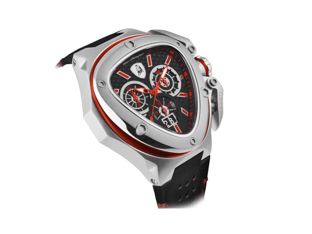 Tonino Lamborghini Spyder X Red SS Quartz Uhr, 53 mm, Chronograph, T9XA-SS