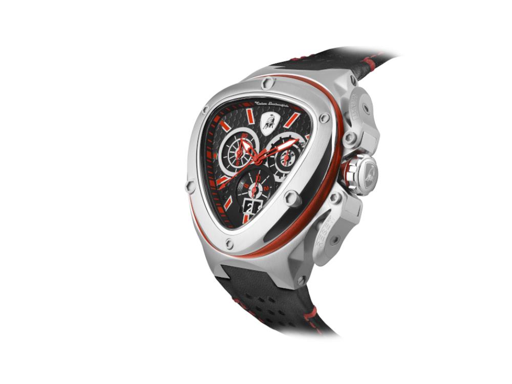 Tonino Lamborghini Spyder X Red SS Quartz Uhr, 53 mm, Chronograph, T9XA-SS