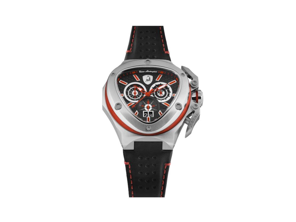 Tonino Lamborghini Spyder X Red SS Quartz Uhr, 53 mm, Chronograph, T9XA-SS