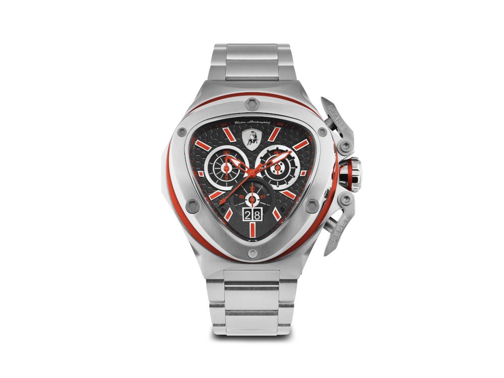 Tonino Lamborghini Spyder X Red SS Quartz Uhr, 53 mm, Chrono, T9XA-SS-B