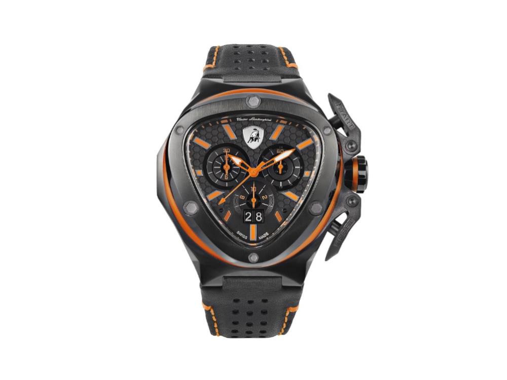 Tonino Lamborghini Spyder X Orange Quartz Uhr, 53 mm, Chronograph, T9XB