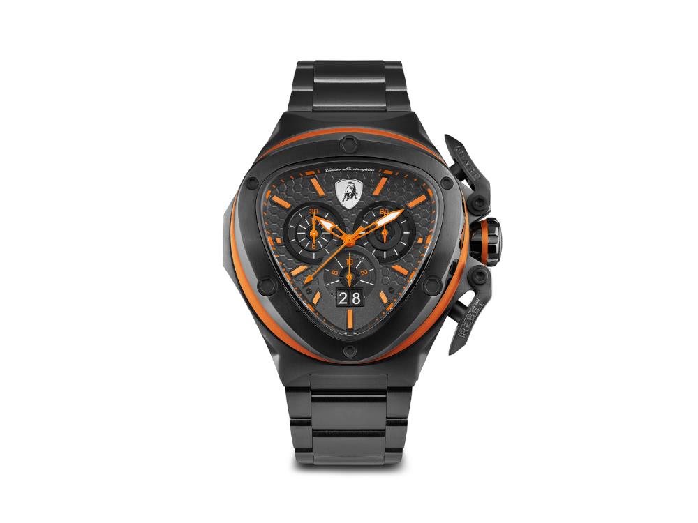 Tonino Lamborghini Spyder X Orange Quartz Uhr, 53 mm, Chronograph, T9XB-B