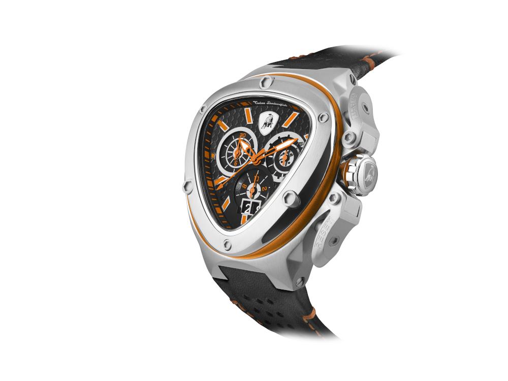 Tonino Lamborghini Spyder X Orange SS Quartz Uhr, 53 mm, Chronograph, T9XB-SS