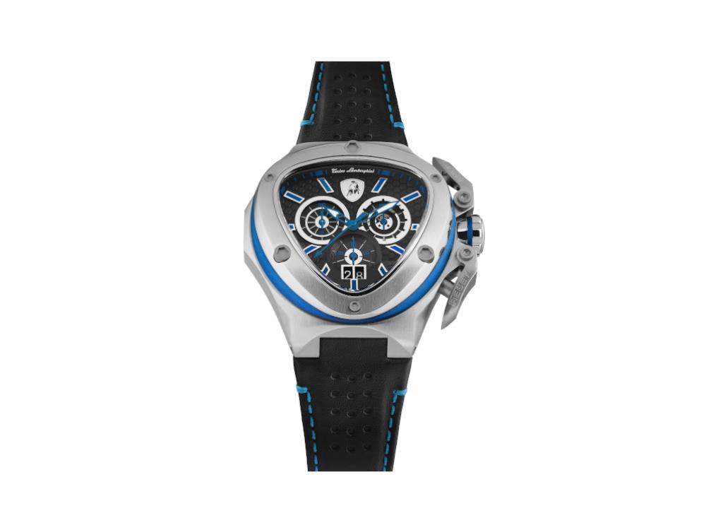 Tonino Lamborghini Spyder X Blue SS Quartz Uhr, 53 mm, Chronograph, T9XC-SS