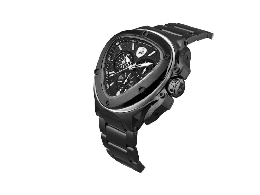 Tonino Lamborghini Spyder X White Quartz Uhr, PVD, 53 mm, Chronograph,T9XD-B