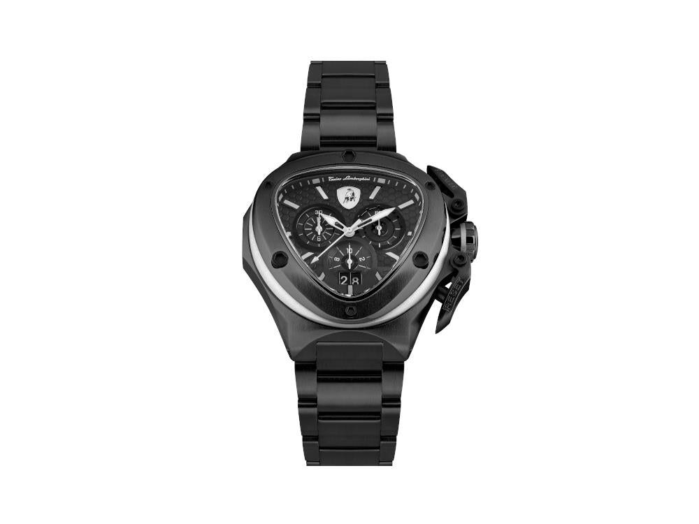 Tonino Lamborghini Spyder X White Quartz Uhr, PVD, 53 mm, Chronograph,T9XD-B