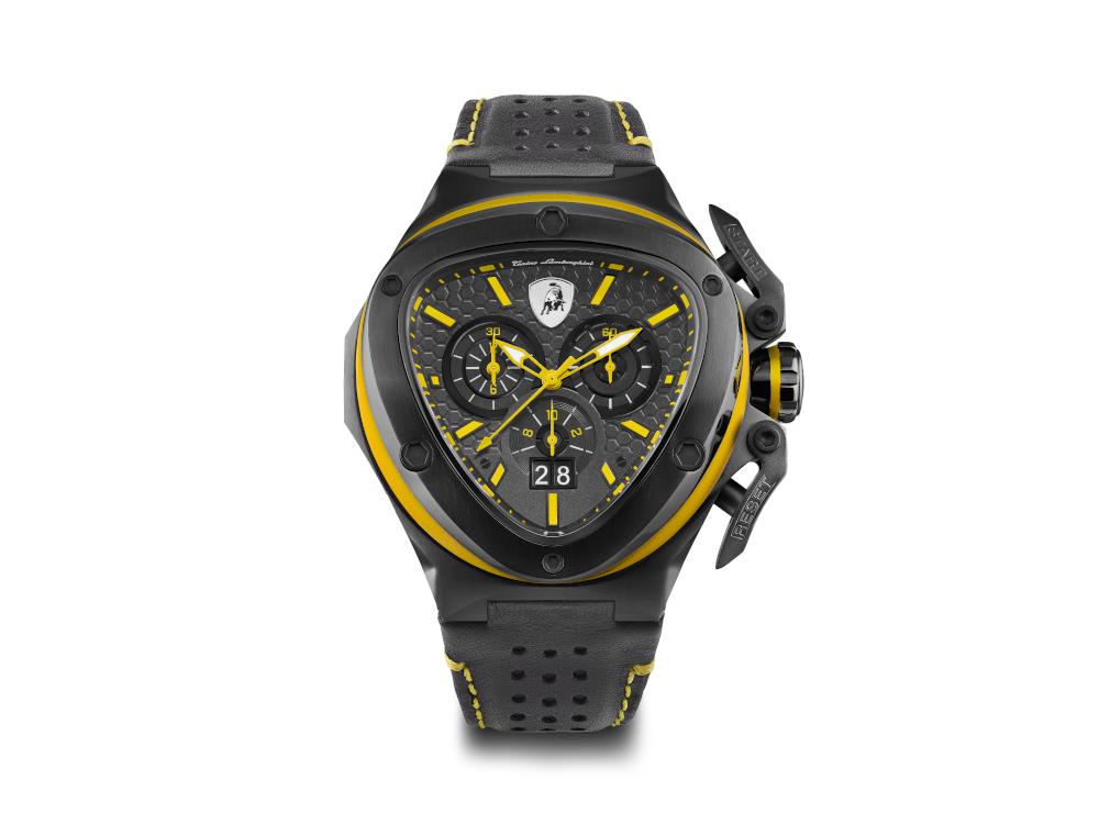 Tonino Lamborghini Spyder X Yellow Quartz Uhr, 53 mm, Chronograph, T9XE