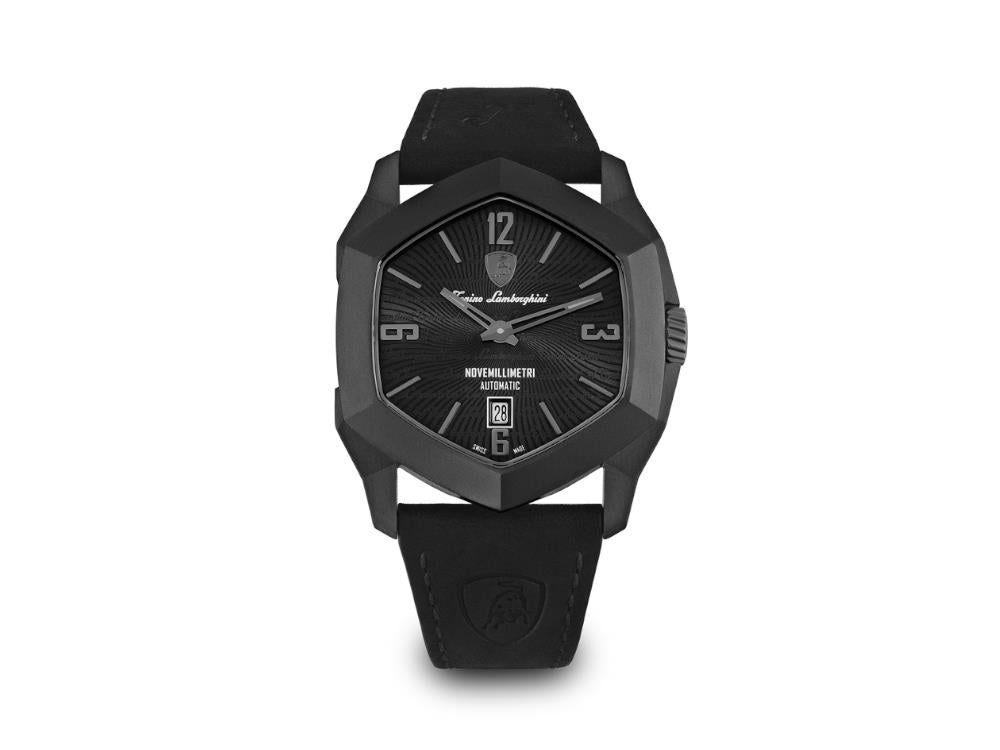 Tonino Lamborghini Novemillimetri Black Automatik Uhr, Titan, 43 mm, TLF-T08-2