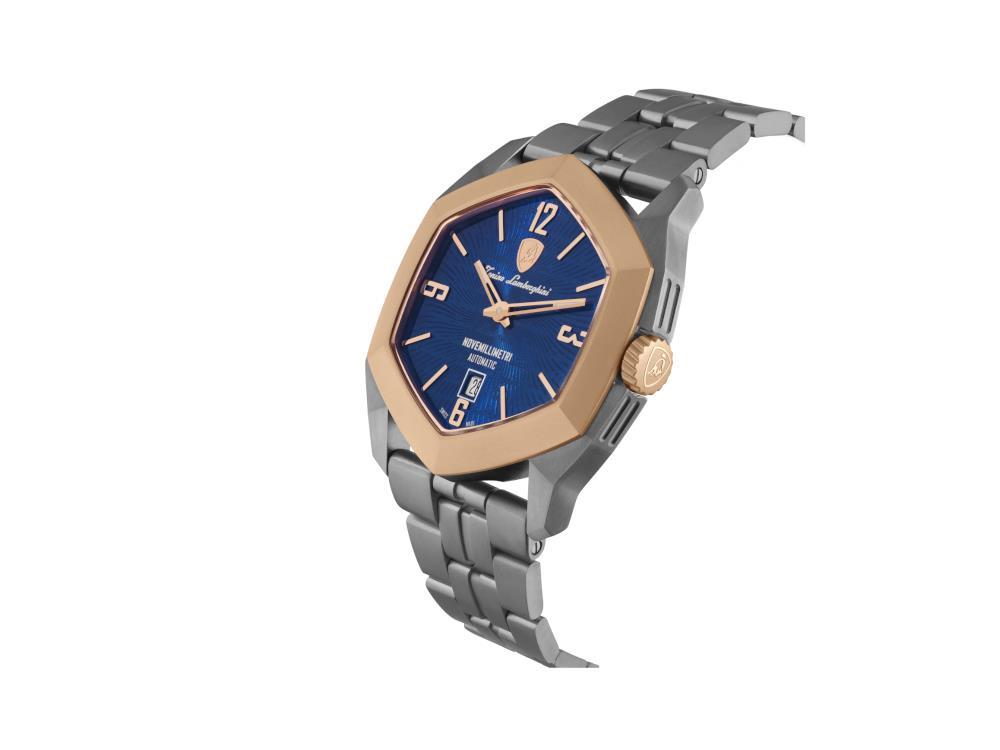 Tonino Lamborghini Novemillimetri Automatik Uhr, Titan, Blau, 43 mm, TLF-T08-3B