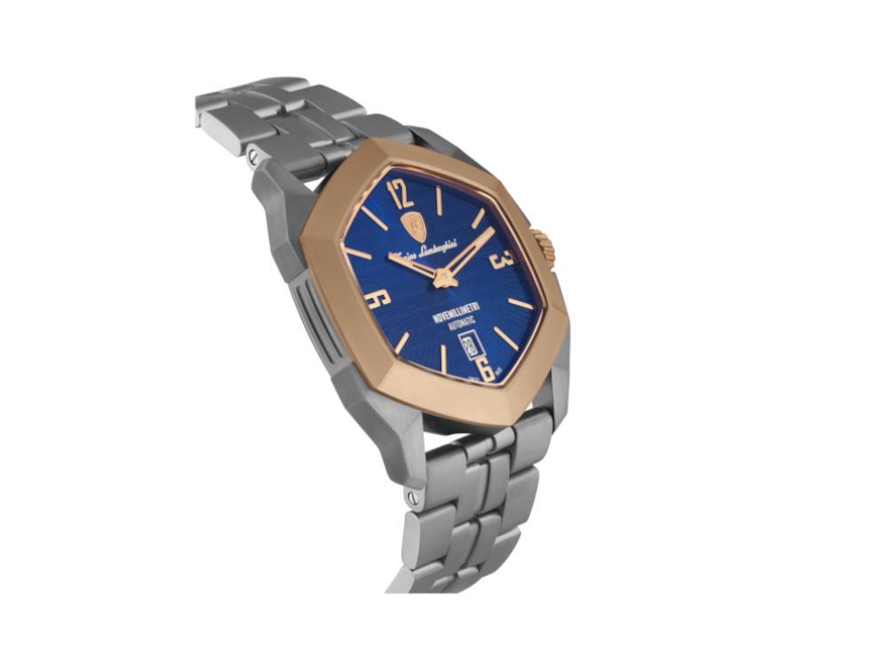 Tonino Lamborghini Novemillimetri Automatik Uhr, Titan, Blau, 43 mm, TLF-T08-3B