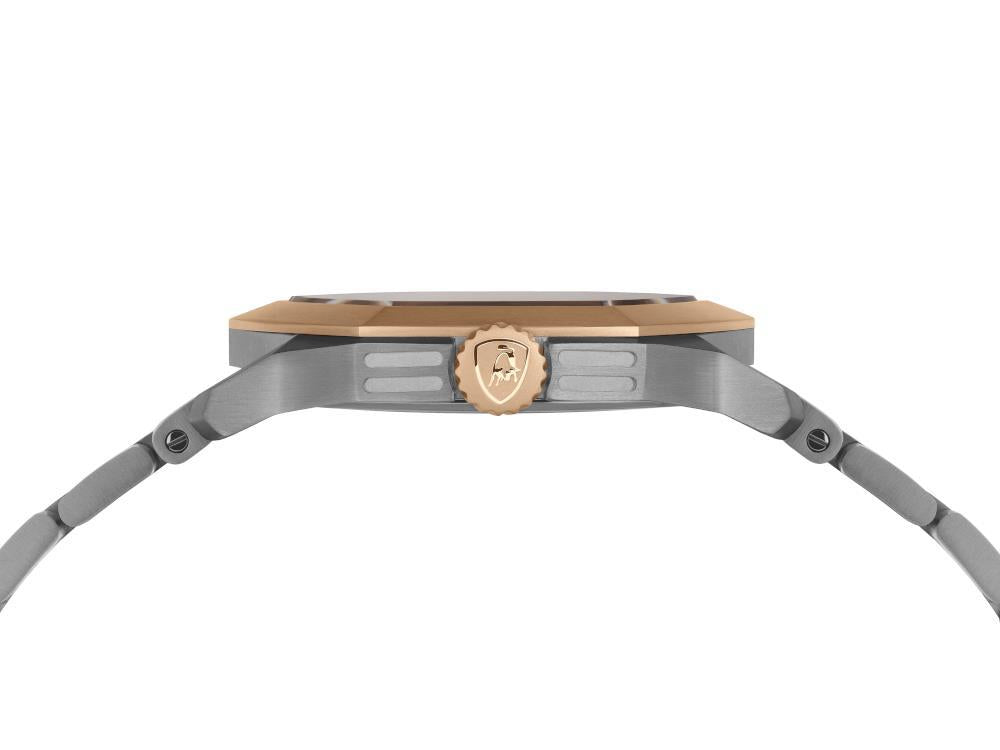 Tonino Lamborghini Novemillimetri Automatik Uhr, Titan, Blau, 43 mm, TLF-T08-3B