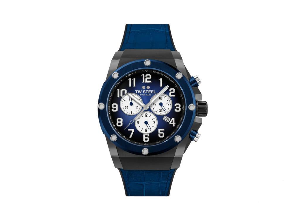TW Steel Ace Genesis Quartz Uhr, Blau, 44 mm, Limitierte Edition, ACE134