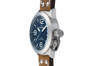 TW SteelClassic Canteen Quartz Uhr, Blau, 45 mm, Lederband, 10 atm, CS102