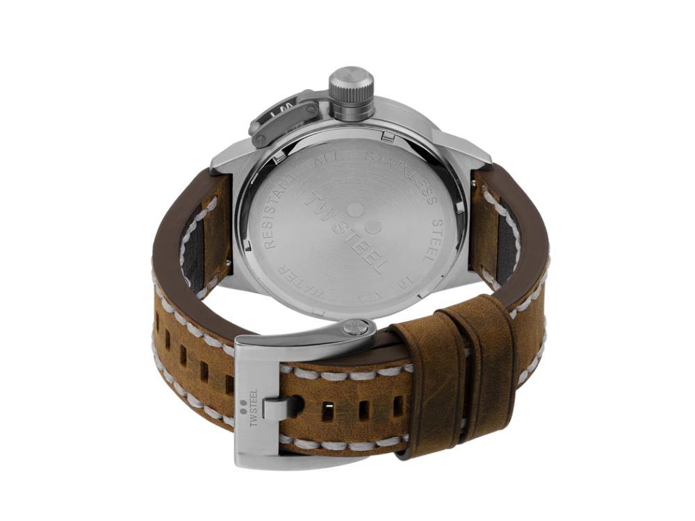 TW SteelClassic Canteen Quartz Uhr, Blau, 45 mm, Lederband, 10 atm, CS102