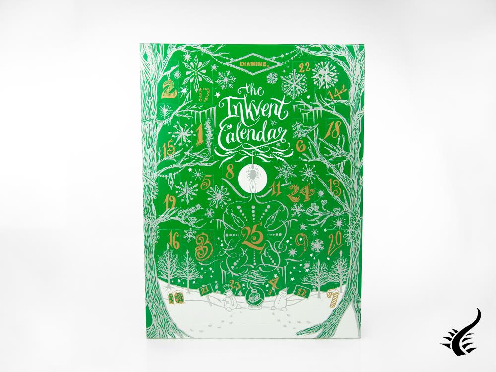 Kalender The InkVent Calendar, 25 Tintenfässer, GREEN-INKVENT