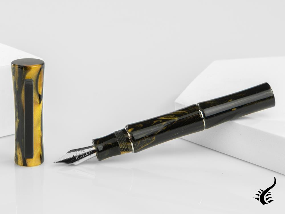 Tibaldi Bamboo Dust Füllfederhalter, Edelharz, Palladium, BMB-3D395-FP
