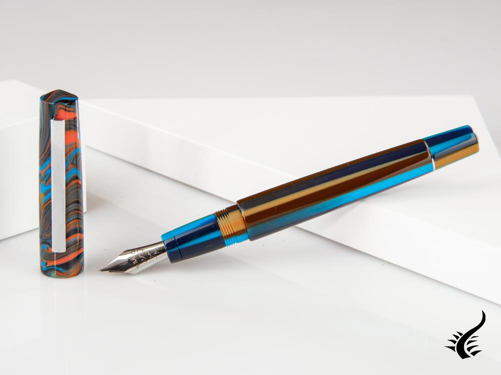 Tibaldi Infrangibile Peacock Blue Füllfederhalter, Edelharz, INFR-358-FP