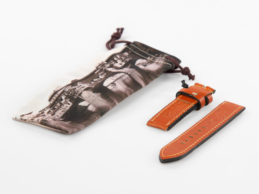 U-Boat Accesorios Armband, Kalbsleder, Baumwolle, Braun, 20 mm., 827/Z