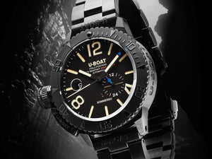 U-Boat Classico Somersso DLC Bracelet Automatik Uhr, 46 mm, 9015/MT