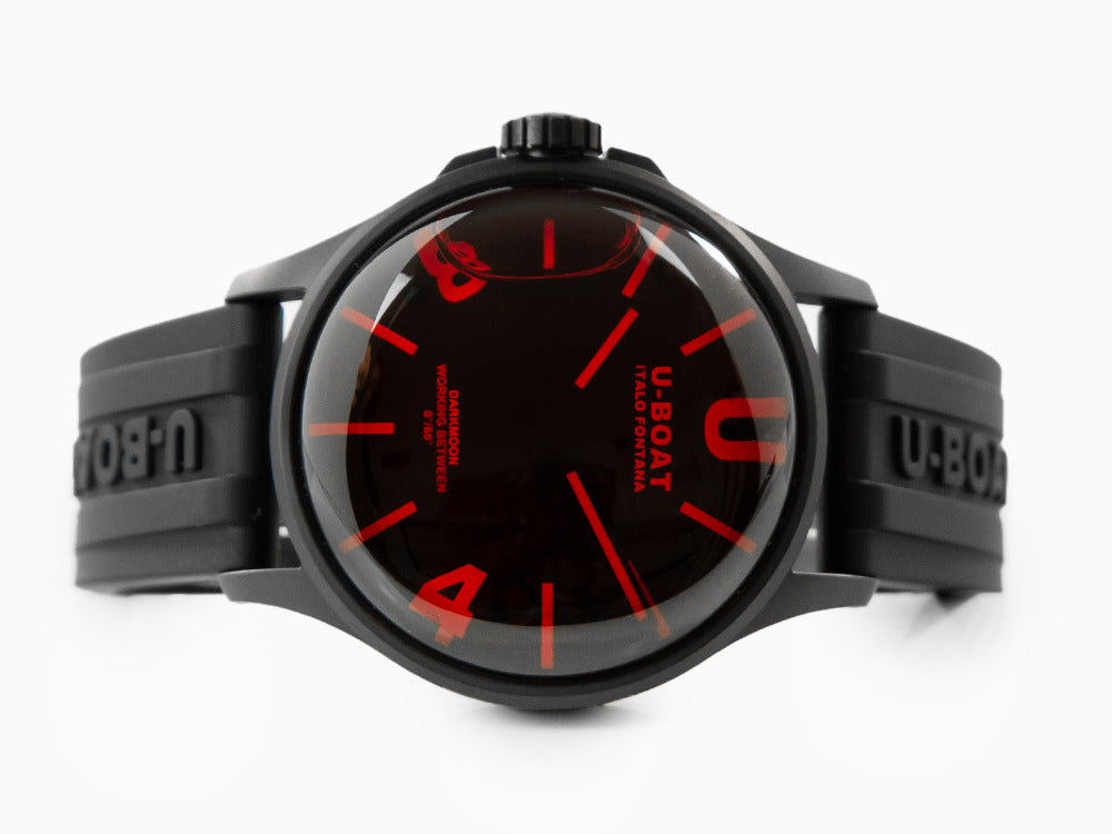 U-Boat Capsoil Darkmoon Soleil Quartz Uhr, PVD, 40 mm, Rot, 9306