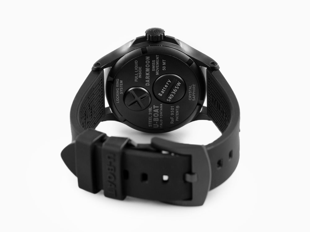 U-Boat Capsoil Darkmoon Soleil Quartz Uhr, IPB, 40 mm, Rot, 9501