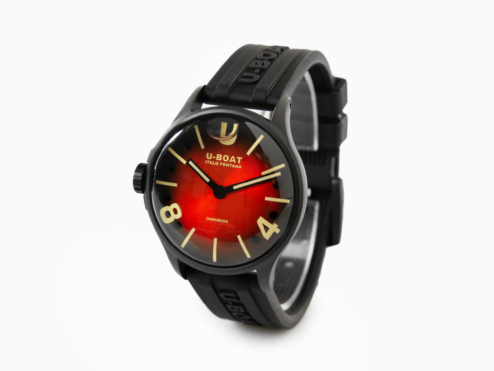 U-Boat Capsoil Darkmoon Soleil Quartz Uhr, IPB, 40 mm, Rot, 9501