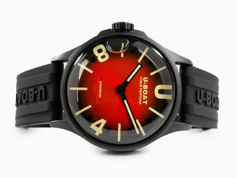U-Boat Capsoil Darkmoon Soleil Quartz Uhr, IPB, 40 mm, Rot, 9501
