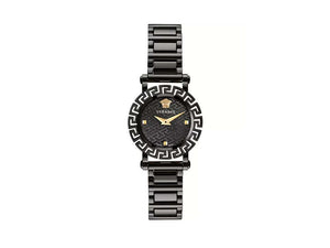 Versace Greca Glam Quartz Uhr, PVD, Schwarz, 30 mm, Shapir-Glas, VE2Q00522