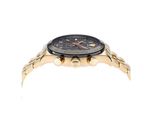 Versace Hellenyium Chrono Quartz Uhr, PVD Gold, Schwarz, 43 mm, VE2U00622
