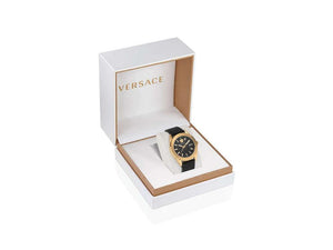 Versace V-Code Quartz Uhr, Schwarz, 42 mm, Shapir-Glas, VE6A00223