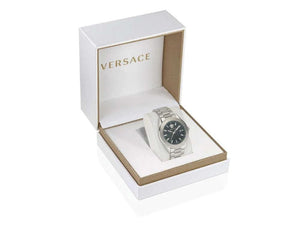 Versace V Code Quartz Uhr, Grün, 42 mm, Shapir-Glas, VE6A00423