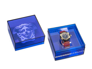 Versace Icon Active Indiglo Quartz Uhr, Polycarbonat, Schwarz, 43 mm, VE6E00223
