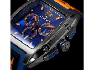 Versace Dominus Quartz Uhr, Blau, 42 x 49.50 mm, Shapir-Glas, VE6H00323