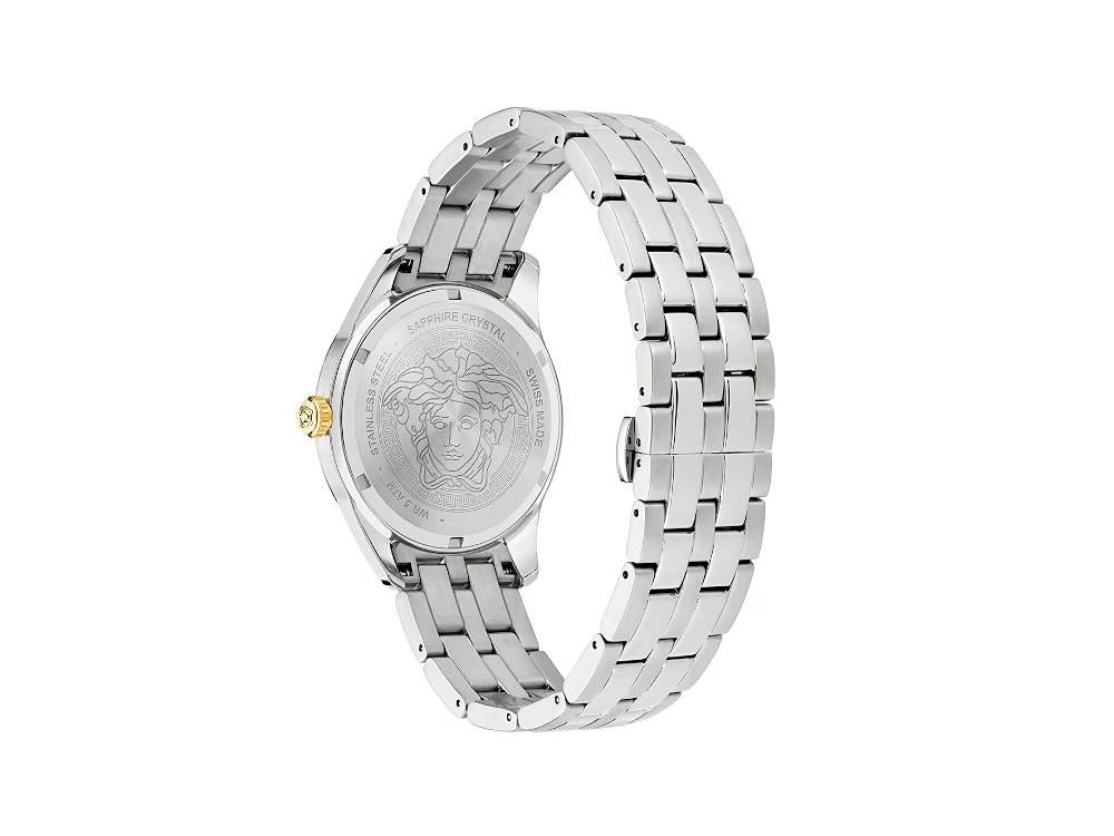 Versace Greca Time GMT Quartz Uhr, Blau, 41 mm, Shapir-Glas, VE7C00523