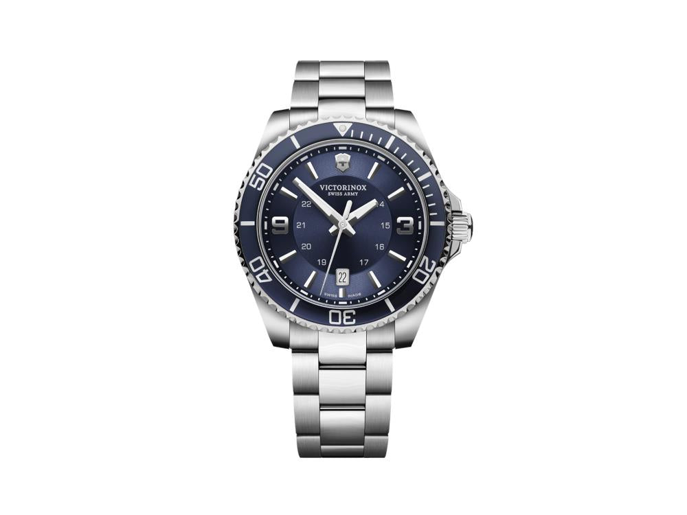 Victorinox Maverick Gent  Quartz Uhr, Edelstahl 316L , Blau, 43 mm, V242007