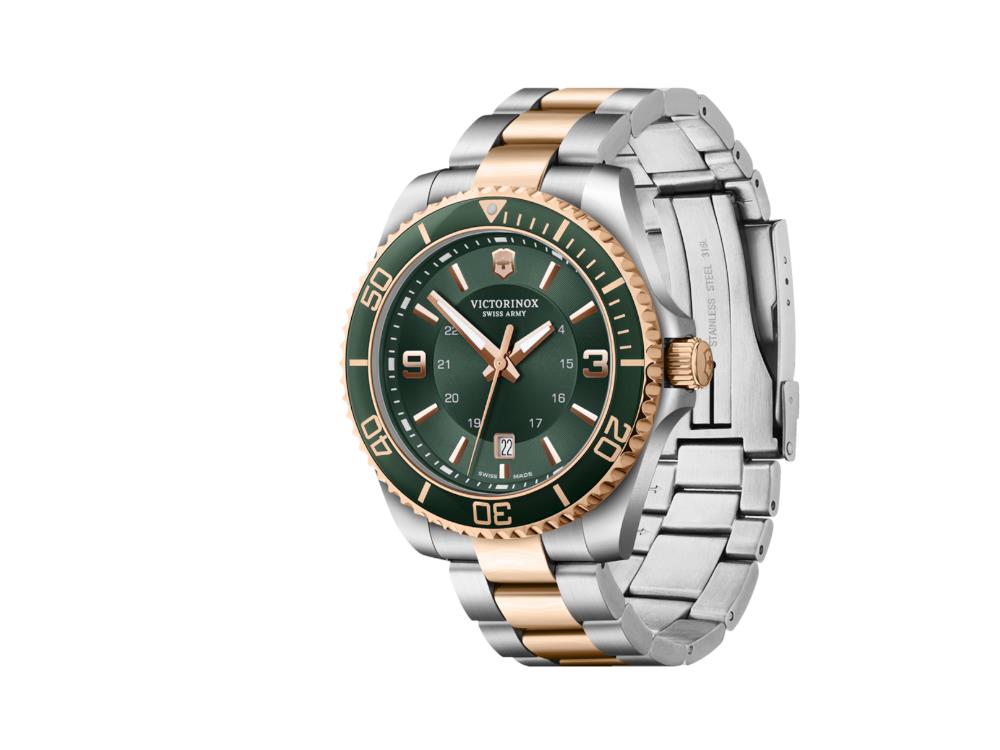 Victorinox Maverick Gent Quartz Uhr, Edelstahl 316L , Blau, 43 mm, V242008