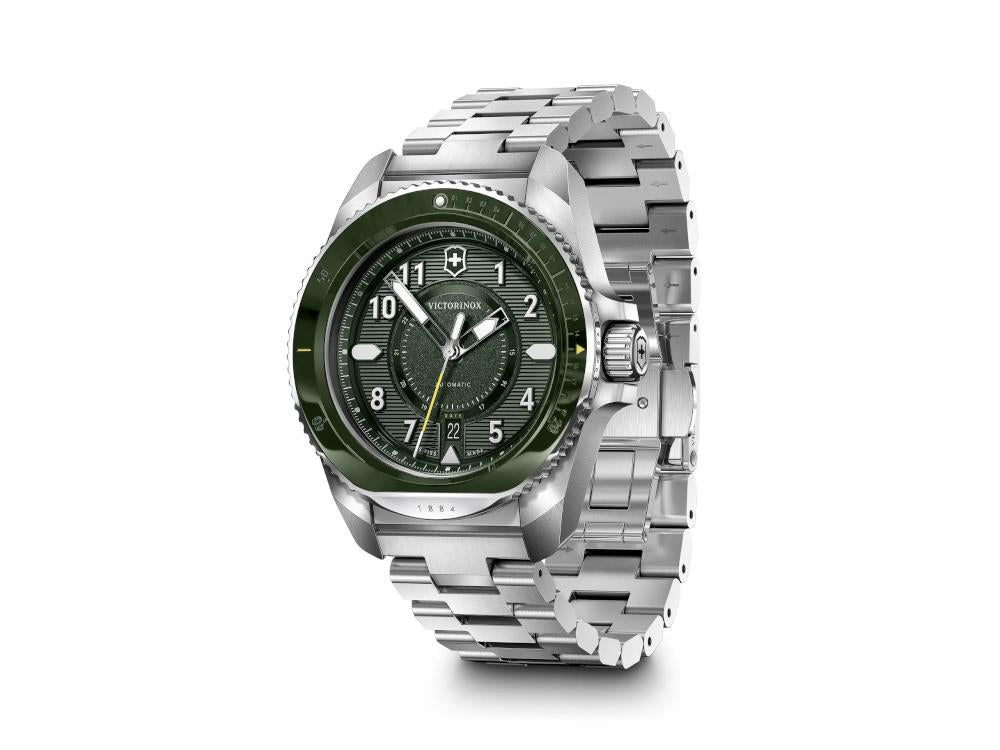 Victorinox Journey 1884 Automatik Uhr, Grün, 43 mm, 20 atm, Shapir-Glas V242015