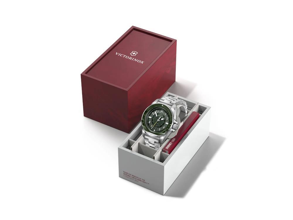Victorinox Journey 1884 Automatik Uhr, Grün, 43 mm, 20 atm, Shapir-Glas V242015