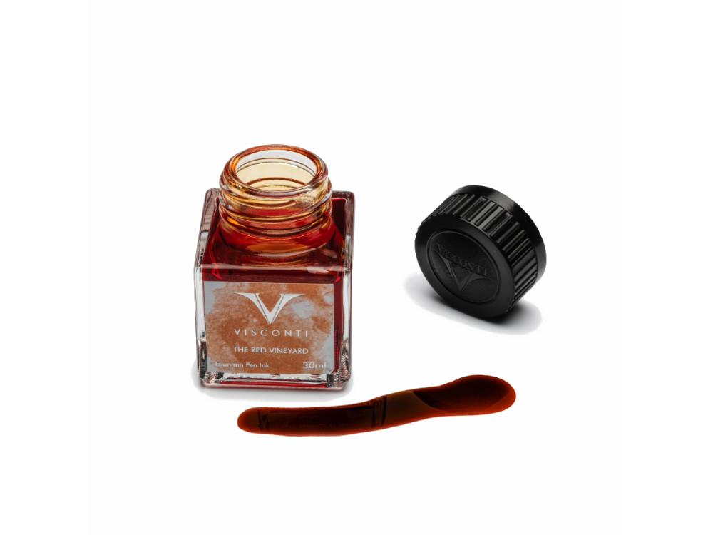 Visconti Red Vineyard Tintenfass, 30ml, Orange, Glass, INKVG-30ML40