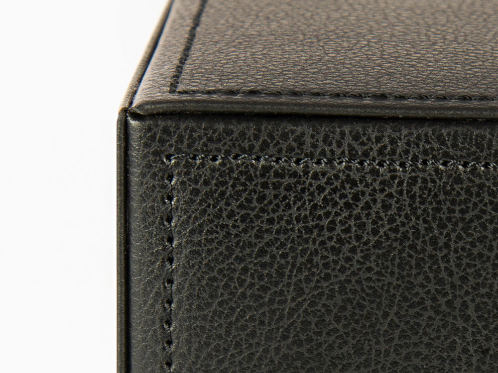 WOLF Cub Uhrenbeweger, 1 Uhr, Schwarz, Vegane Leder, 461103