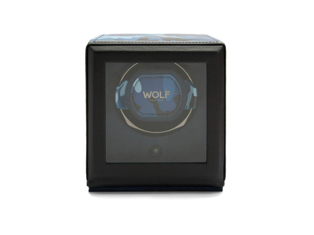 WOLF Elements Water Uhrenbeweger, 1 Uhr, Blau, Vegane Leder, 665171
