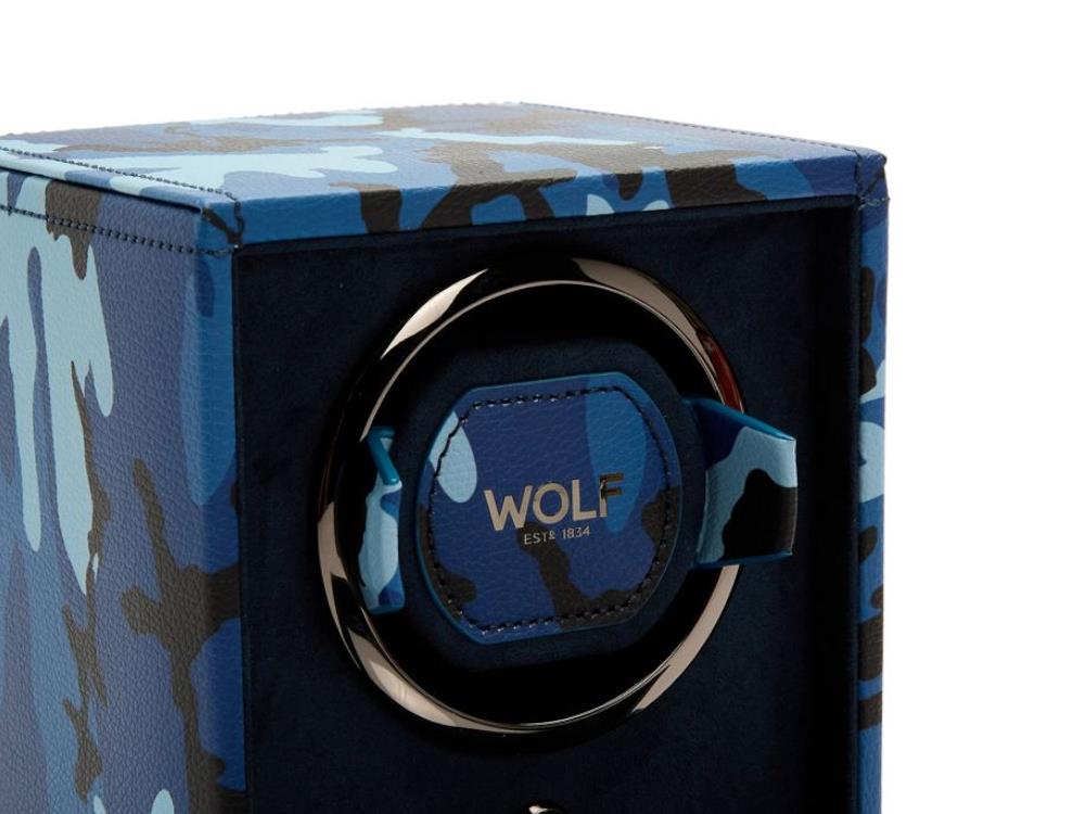 WOLF Elements Water Uhrenbeweger, 1 Uhr, Blau, Vegane Leder, 665171