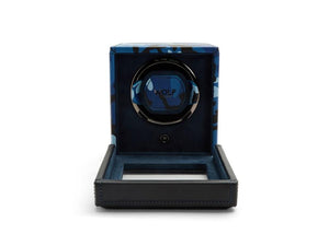 WOLF Elements Water Uhrenbeweger, 1 Uhr, Blau, Vegane Leder, 665171