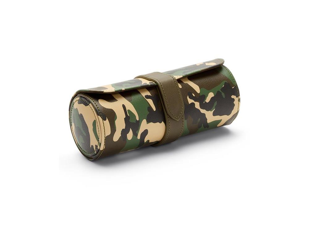 WOLF Elements Earth Uhrenrolle, 3 Uhren, Grün, Vegane Leder, 665230