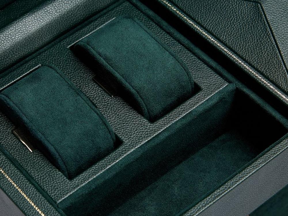 WOLF British Racing Uhrenbeweger 2 Uhren, Grün, 792241