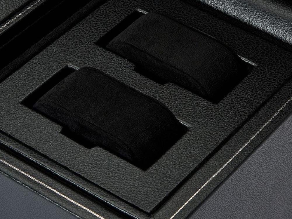 WOLF British Racing Uhrenbeweger, 3 Uhren, Schwarz, 792302