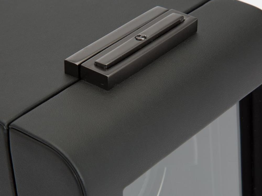 WOLF Axis Uhrenbeweger, 1 Uhr, Schwarz, Vegane Leder, 469103